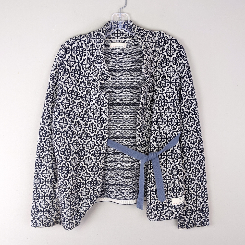Odd Molly | Cotton Print Belted Cardigan - E49P